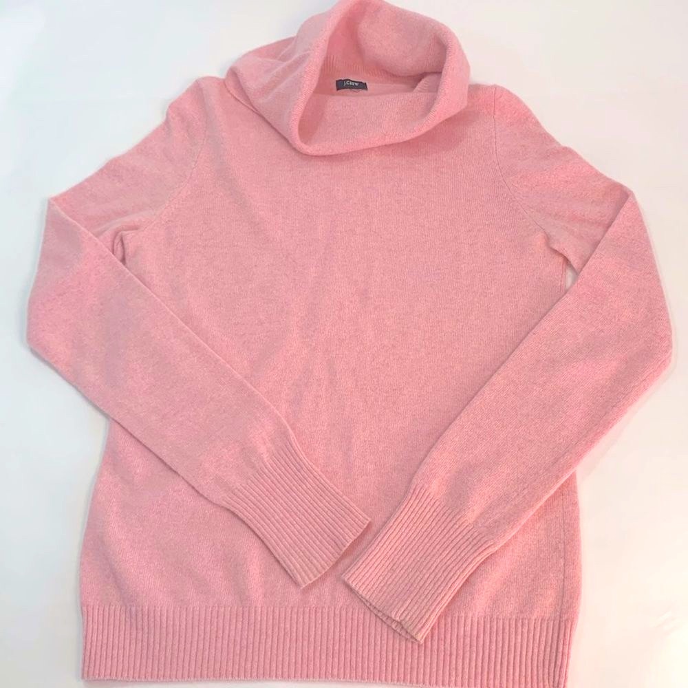 J.Crew pastal light Pink Wool Blend Cowl Neck Sweater small